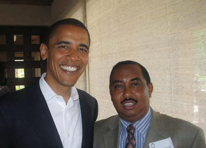 Osman Ahmed with Barack Obama.